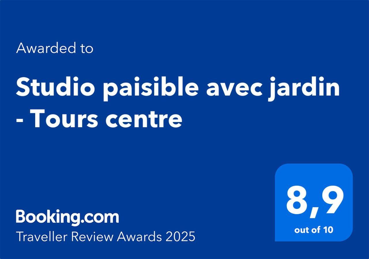 Studio Paisible Avec Jardin - Tours Centre Eksteriør billede